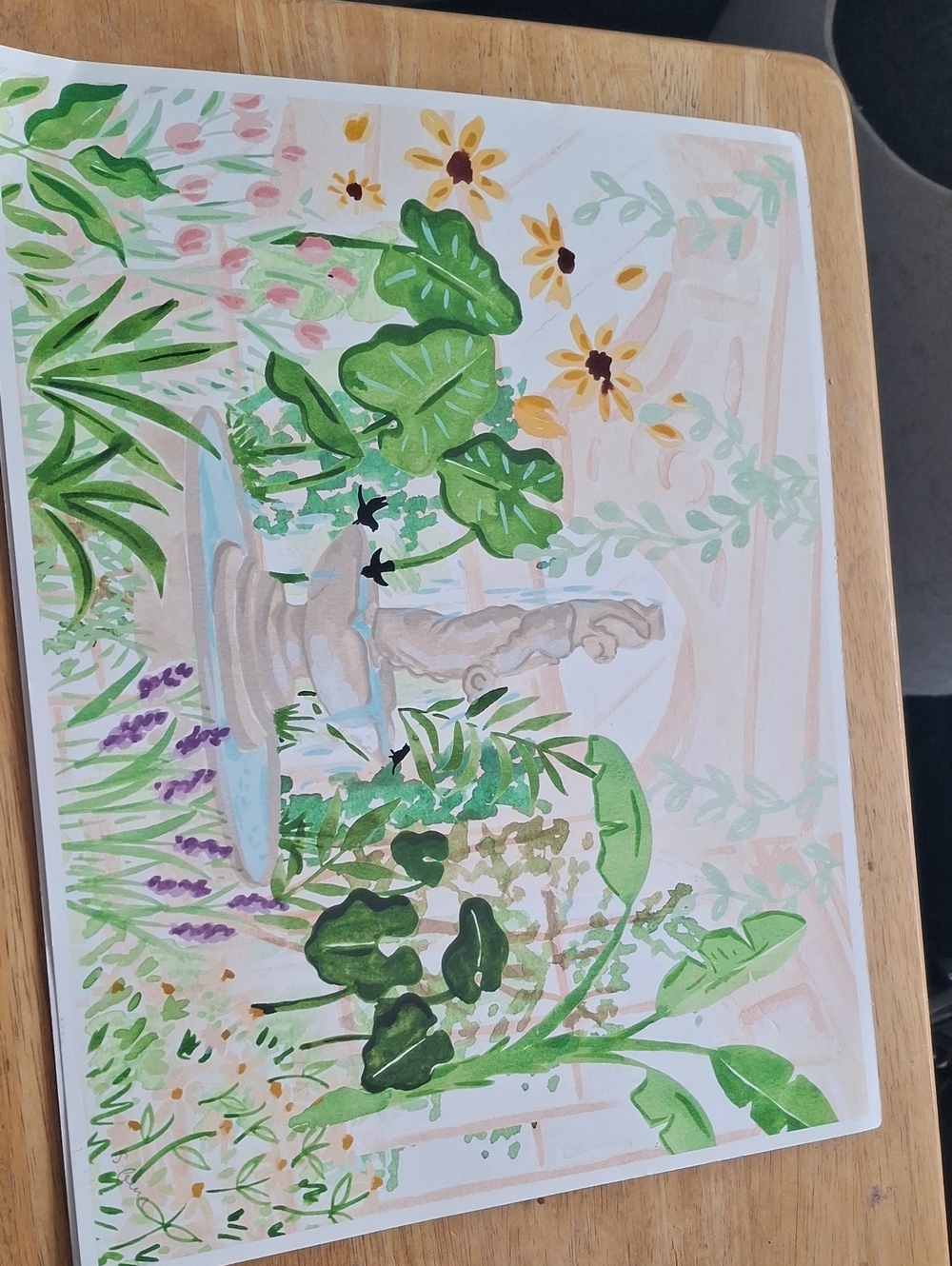 Botanical Garden Fountains & Statues 11x14